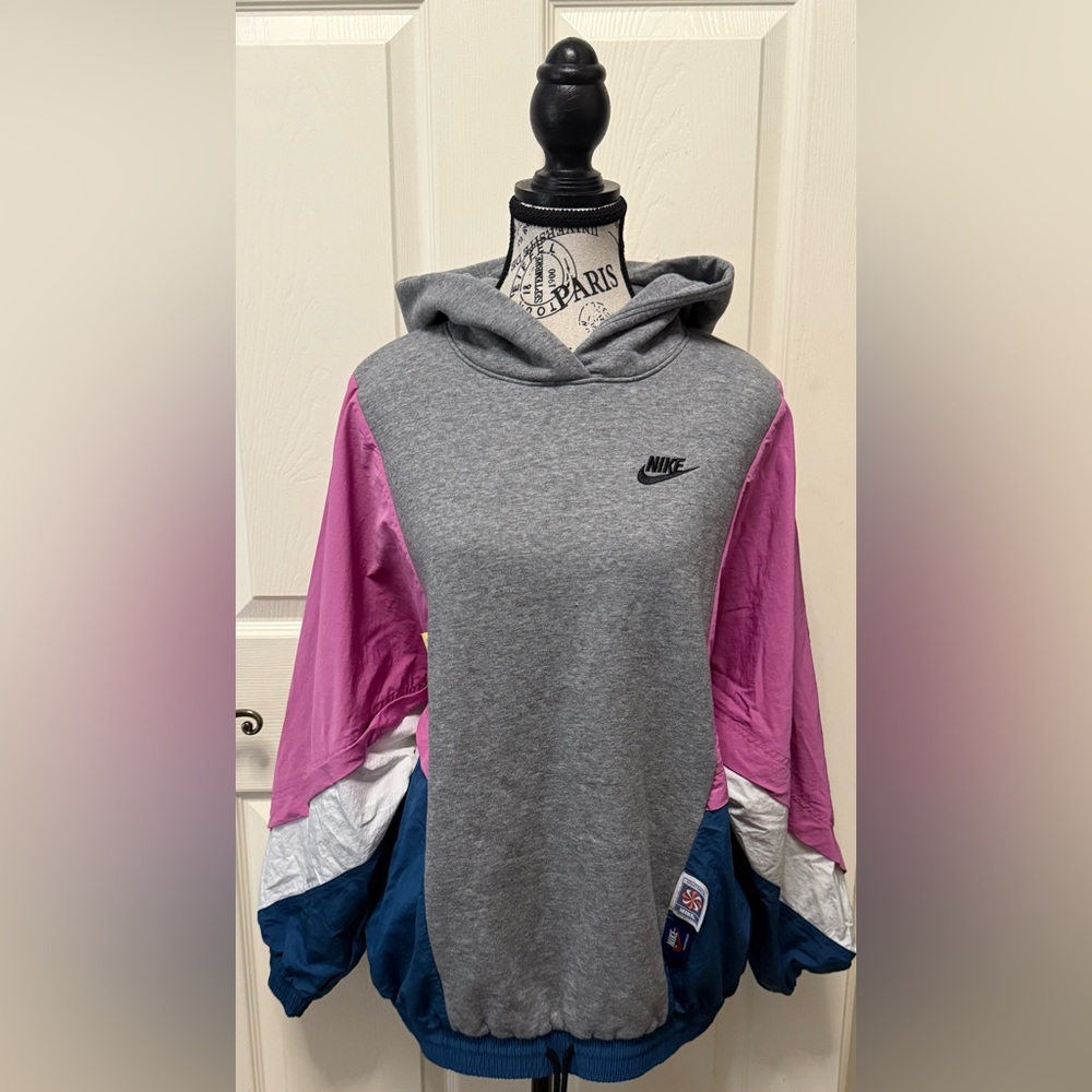 Nike Gray with White & Pink Hoodie